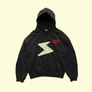 QwikShirt - Black Hoodie Flash